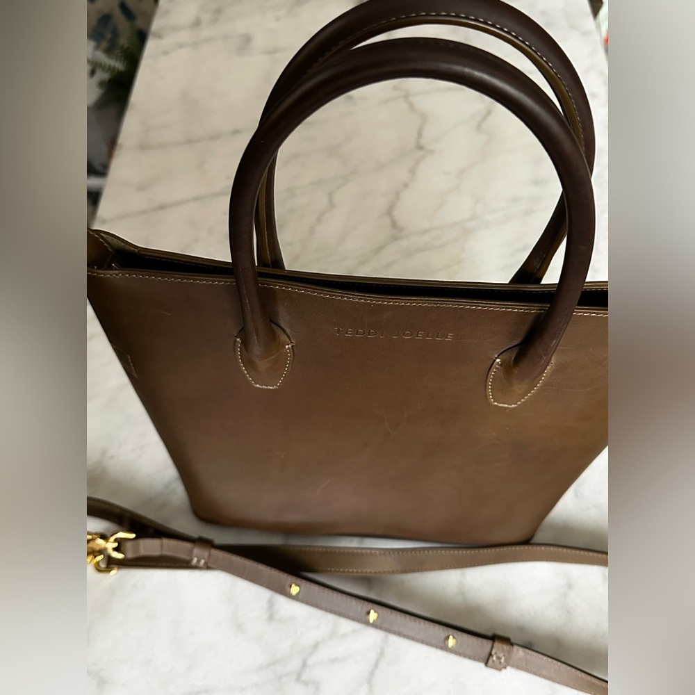 Teddi Joelle- Olive/Brown Women’s leather Bag - Picture 12 of 16